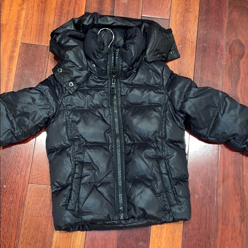 Gently used boys black S13 puffer coat size 2